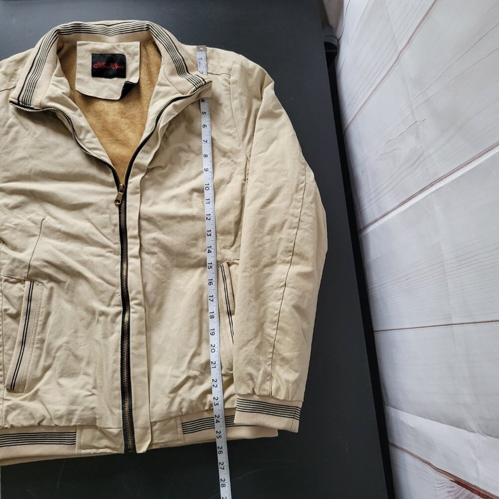 Vintage Men Wear Chore Coat Jacket, 100% Cotton, Lined, Insulated, Sm Zip Front - Picture 8 of 8